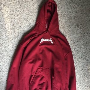 Red yeezy hoodie